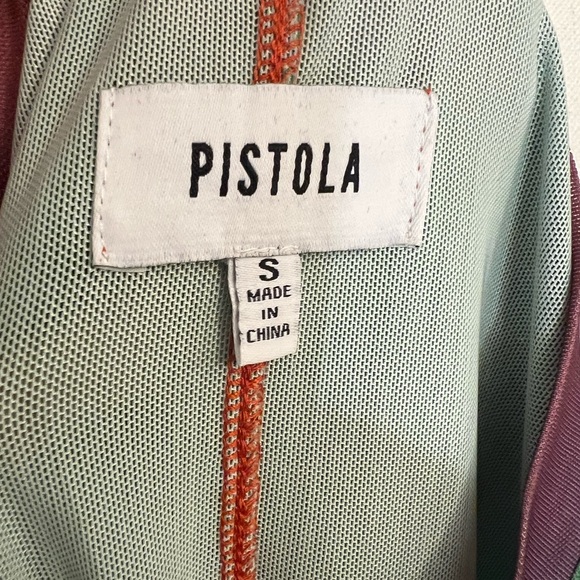 Pistola 2 piece Fine Mesh Rainbow Mini Dress Sz Small Festival Coachella Stretch - Picture 7 of 9